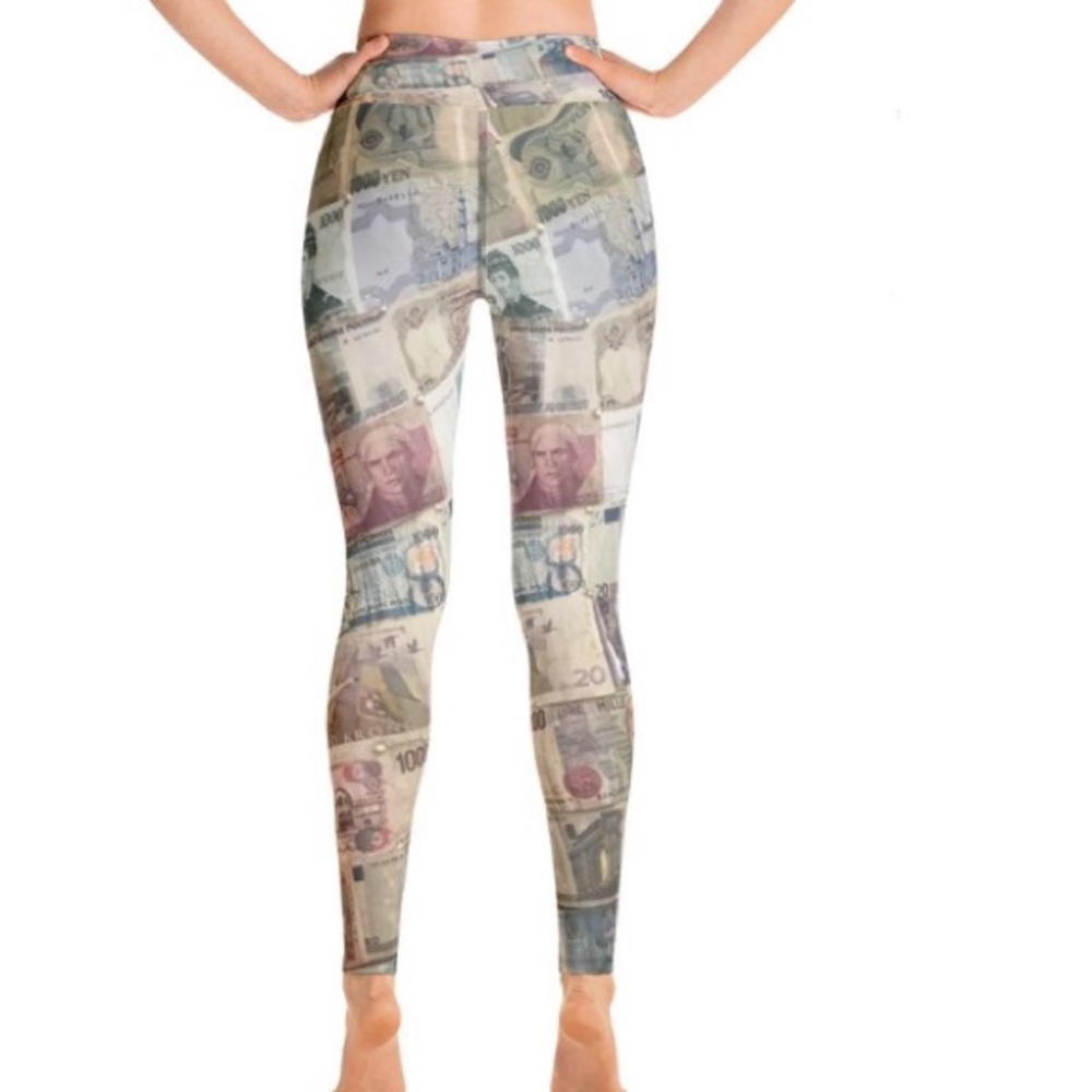 VENTCRI Currency Exchange Yoga High Waist Leggings - Picture 7 of 7